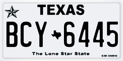 TX license plate BCY6445