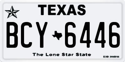 TX license plate BCY6446