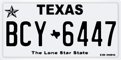 TX license plate BCY6447