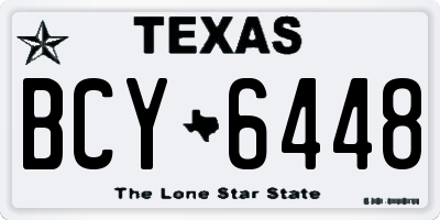 TX license plate BCY6448