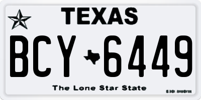 TX license plate BCY6449
