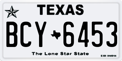 TX license plate BCY6453