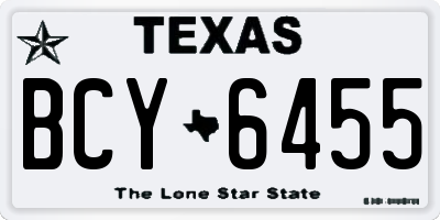 TX license plate BCY6455
