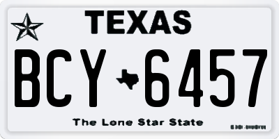 TX license plate BCY6457
