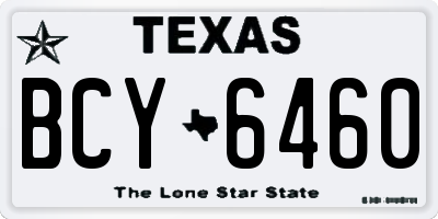 TX license plate BCY6460