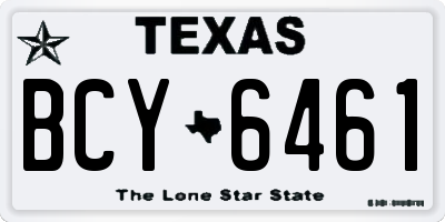TX license plate BCY6461