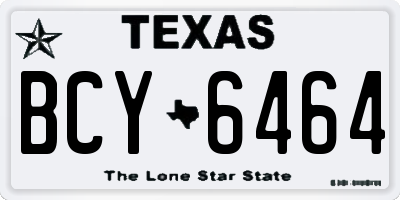 TX license plate BCY6464