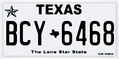TX license plate BCY6468