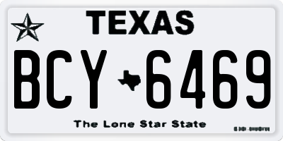 TX license plate BCY6469