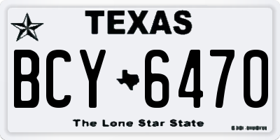 TX license plate BCY6470