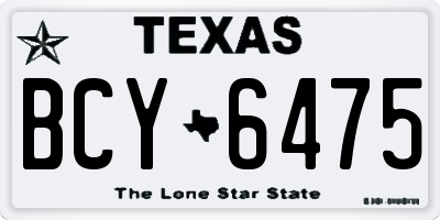 TX license plate BCY6475