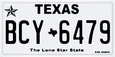 TX license plate BCY6479