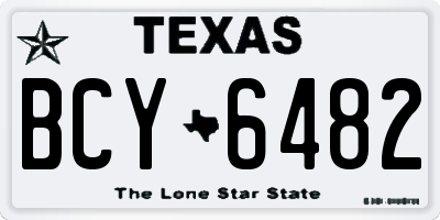 TX license plate BCY6482