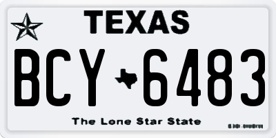 TX license plate BCY6483