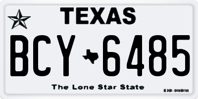TX license plate BCY6485