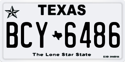 TX license plate BCY6486