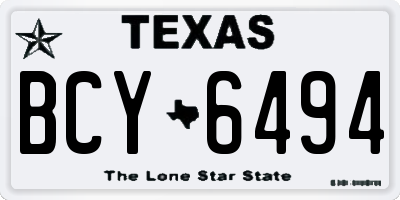 TX license plate BCY6494