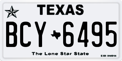 TX license plate BCY6495
