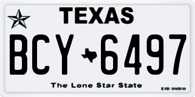 TX license plate BCY6497