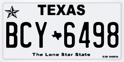 TX license plate BCY6498