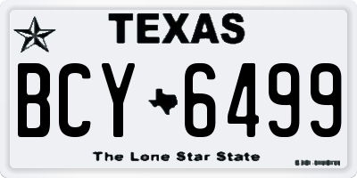TX license plate BCY6499