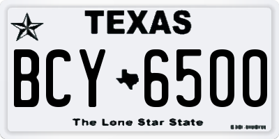 TX license plate BCY6500