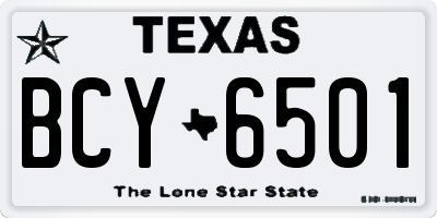 TX license plate BCY6501