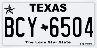 TX license plate BCY6504