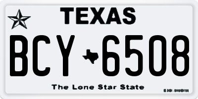 TX license plate BCY6508