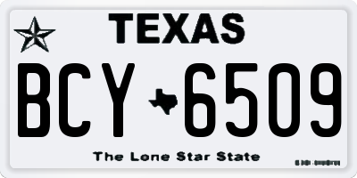 TX license plate BCY6509