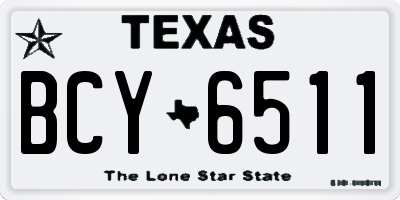 TX license plate BCY6511