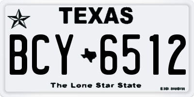 TX license plate BCY6512