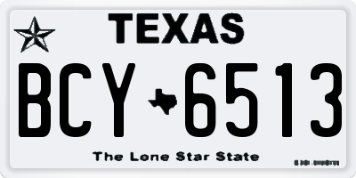 TX license plate BCY6513