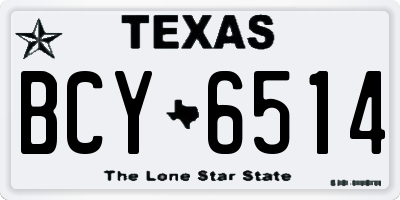 TX license plate BCY6514