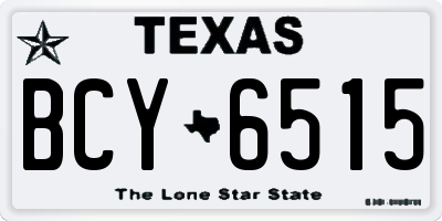 TX license plate BCY6515