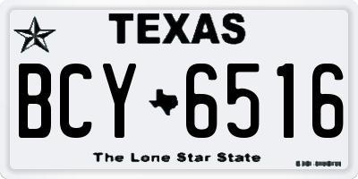 TX license plate BCY6516