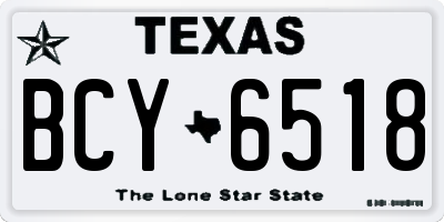 TX license plate BCY6518