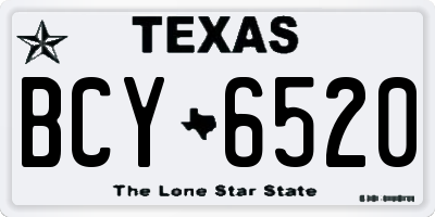 TX license plate BCY6520