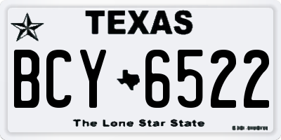 TX license plate BCY6522