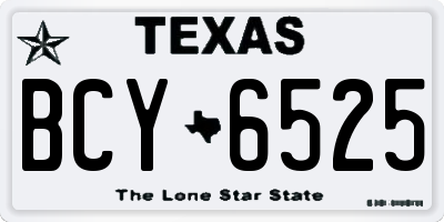 TX license plate BCY6525