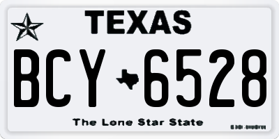 TX license plate BCY6528