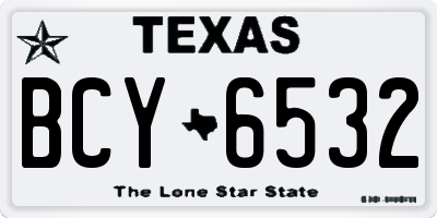 TX license plate BCY6532