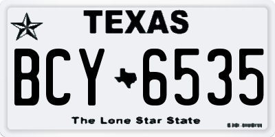TX license plate BCY6535