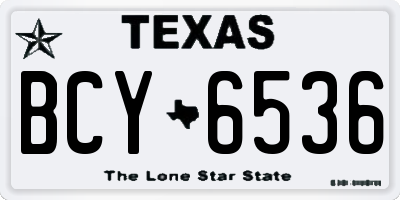 TX license plate BCY6536