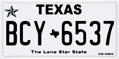TX license plate BCY6537