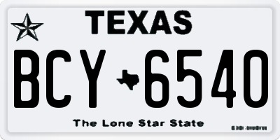 TX license plate BCY6540