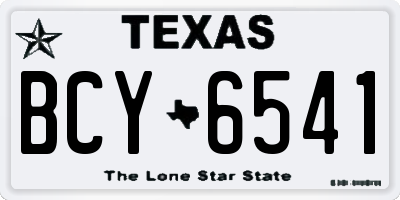 TX license plate BCY6541