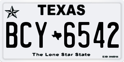 TX license plate BCY6542