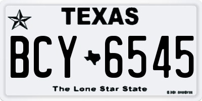 TX license plate BCY6545