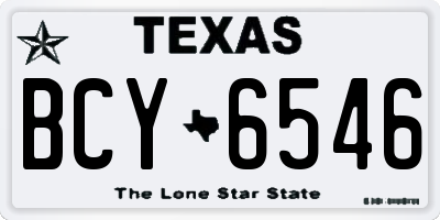 TX license plate BCY6546